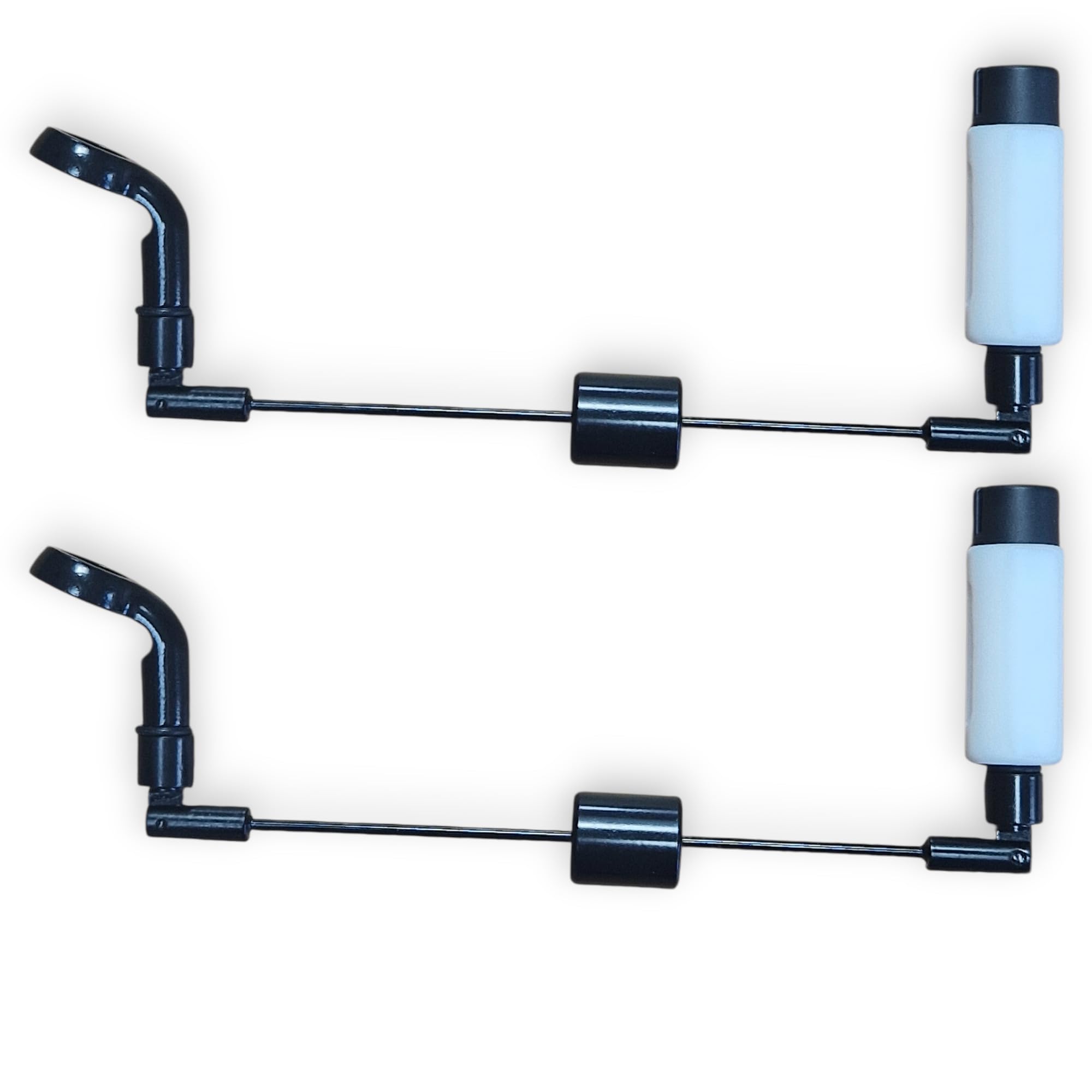 TJR Tackle 2 x Mag Pro White Bite Indicators Swingers with Magnetic Line Clip, Short 12cm Arm, For Fishing Bite Alarms