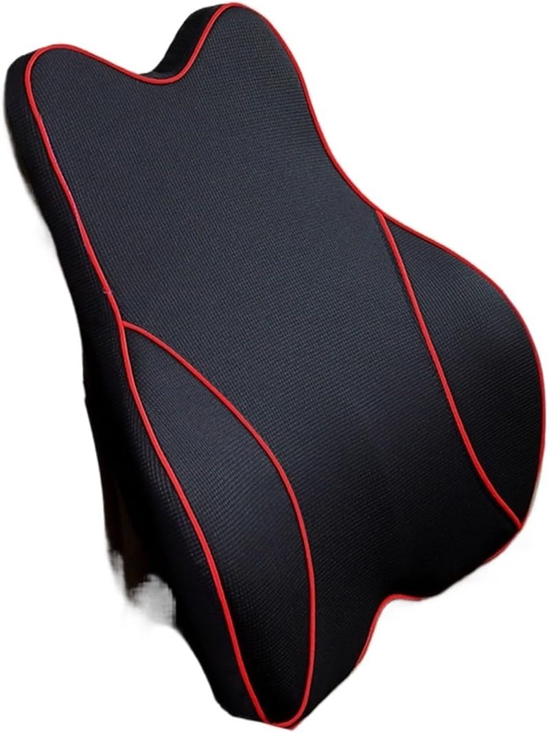 Car Lumbar Pillow Memory Foam Lumbar Support Cushion Car Low Back Pain Pillow Pillow Long Time Drive Relief Pain(Black set)
