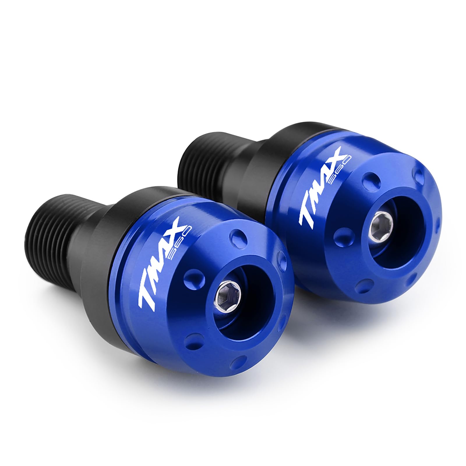 22mm (7/8") Moto Contrappesi per manubrio, Manubrio Moto Tappi Anti Vibration Contrappesi Bilancieri Tappi Manubrio per TMAX560 TMAX 560 Tech MAX TMAX 2022-2024(Non adatto per TMAX 2008-2021)