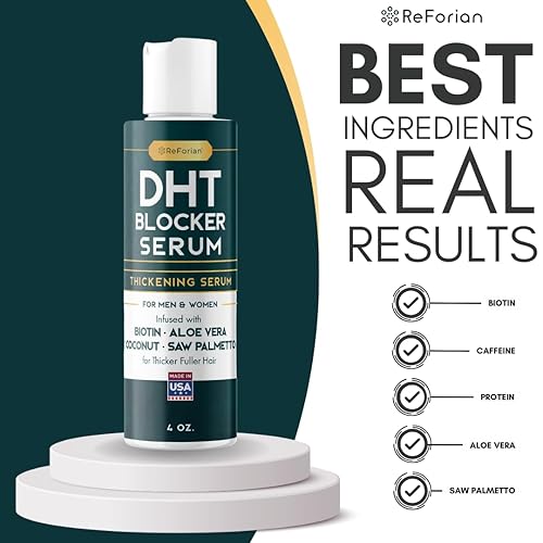 Miniatura 3 de DHT Blocker Serum Natural Saw Palmetto y Biotina Suero para el crecimiento del cabello para hombres Bloqueador de DHT para mujeres, productos de
