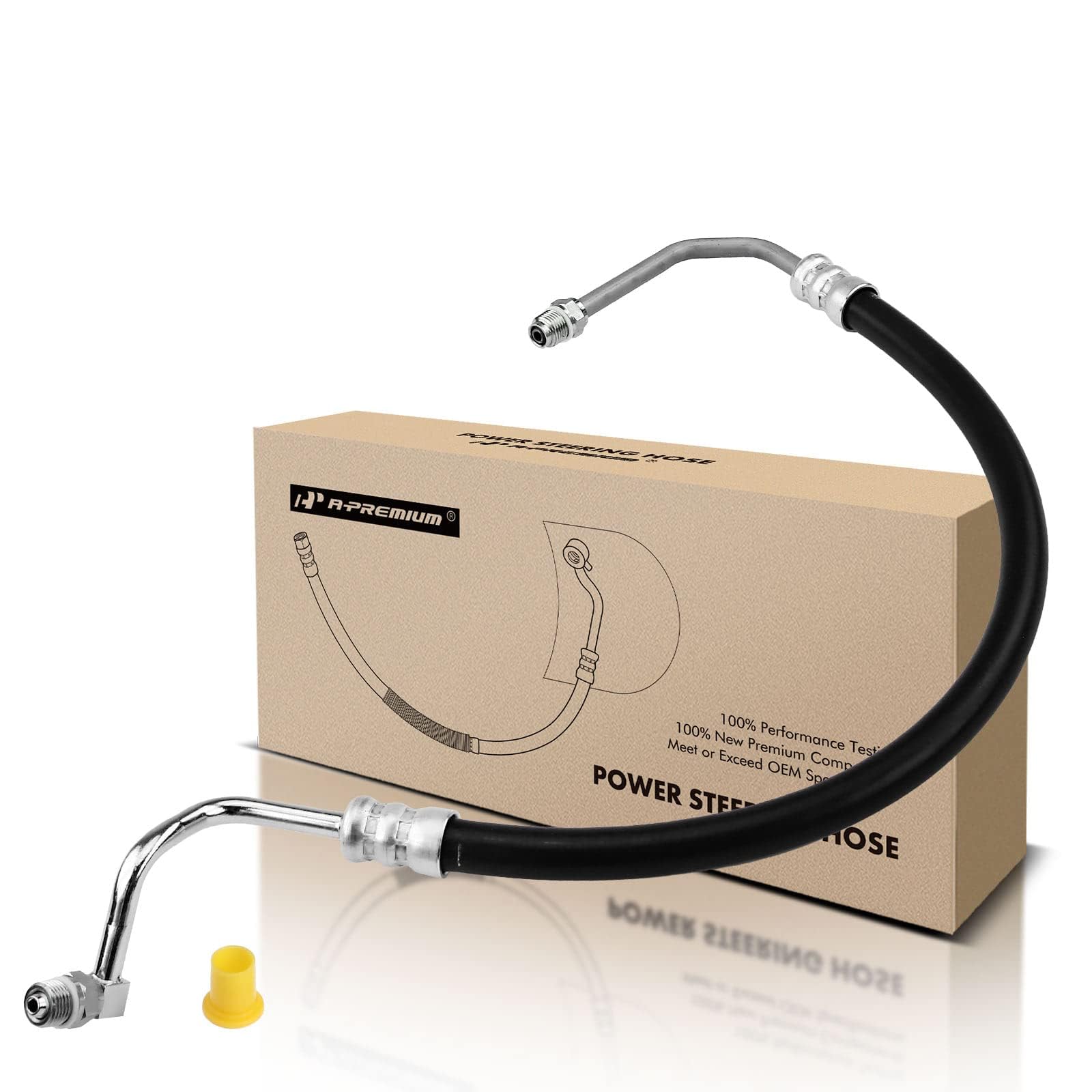 A-Premium Power Steering Pressure Hose Line Assembly Compatible with Ford Excursion 2000-2004, F-250 Super Duty/F-350 Super Duty 1999-2004, F-450 Super Duty/F-550 Super Duty 1999-2003, 5.4L 7.3L