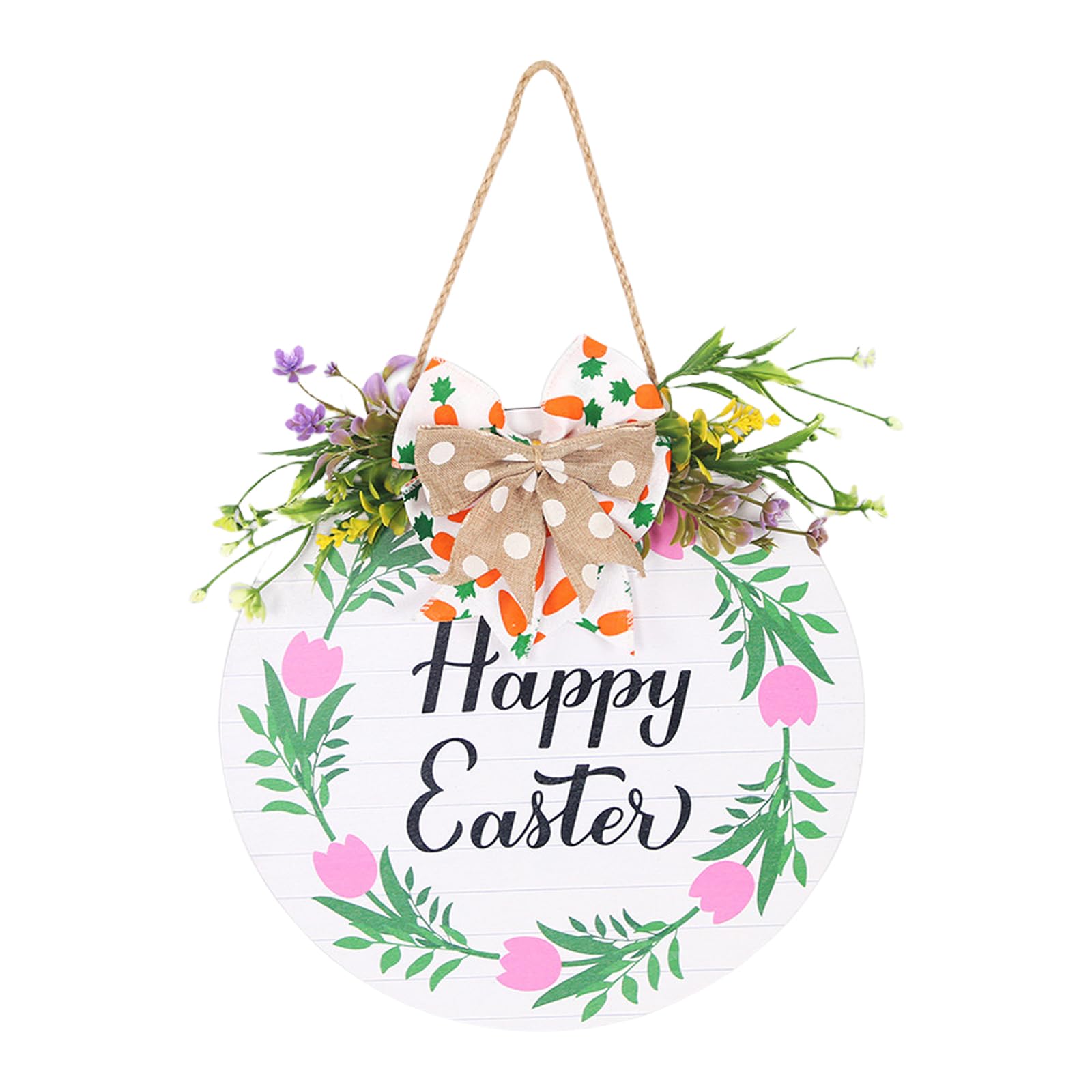 Easters Themed Door Sign Ornament Easters Wood Door Plaques with Intricate Cutout Detail for Seasonal Decoration Rabbits Theme Ornament