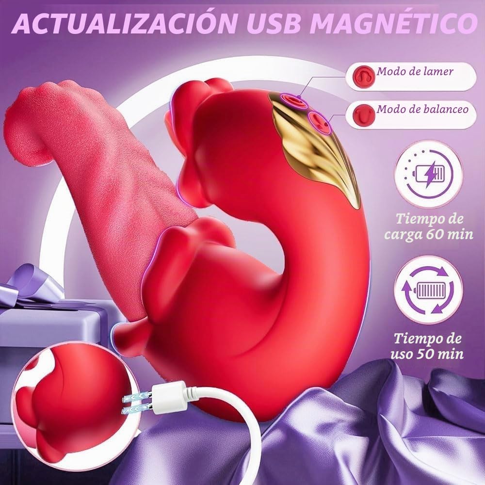 Vibrador para adultos, juguete sexual para mujeres, 4 en 1, vibrador de choque de lengua, juguete sexual para clítoris anal, pezón, parejas femeninas, juguete sexual