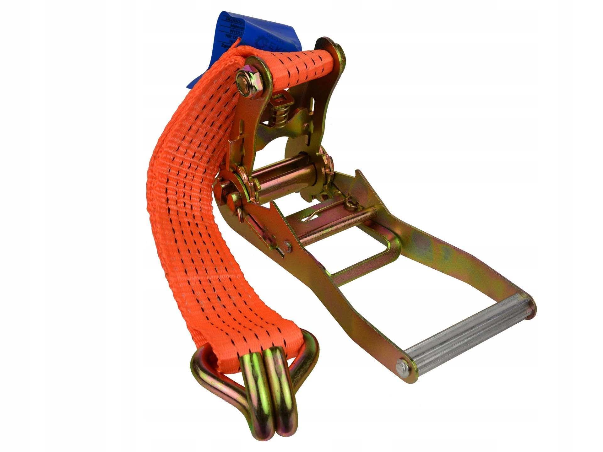 Geko g02360 Spanngurt mit Ratsche Gurt mit J Haken 10 m/5T/50, Mehrfarbig