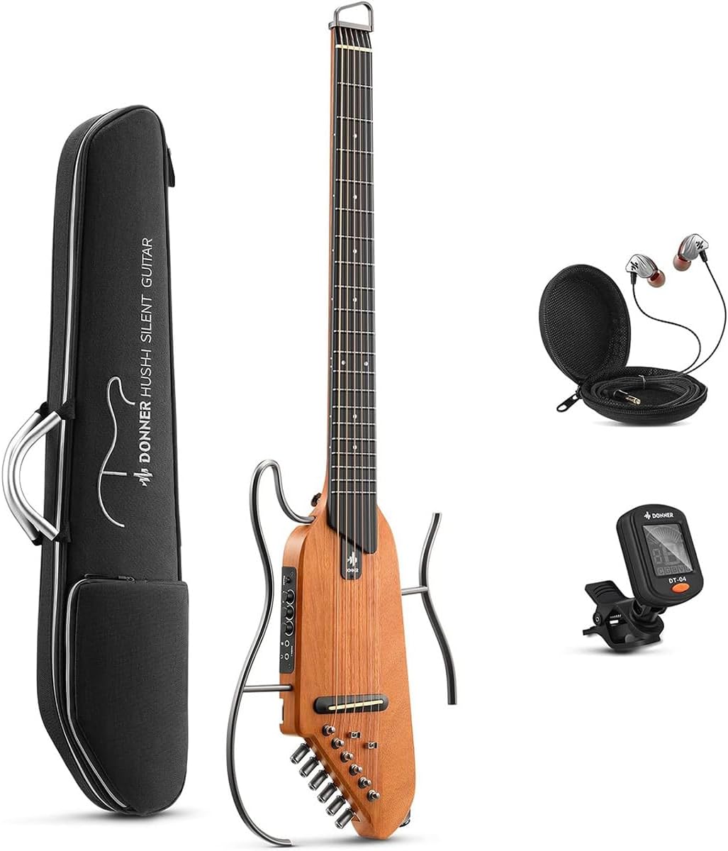 Donner Silent Guitar, Right, Natural (EC1781)