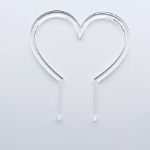 CHENRUI Heart Shape Super Clear Acrylic Indoor Plant Trellis, Hoya Trellis, Houseplant Trellis, Plant Gift, Plant Support and Growth 6 x 6.5