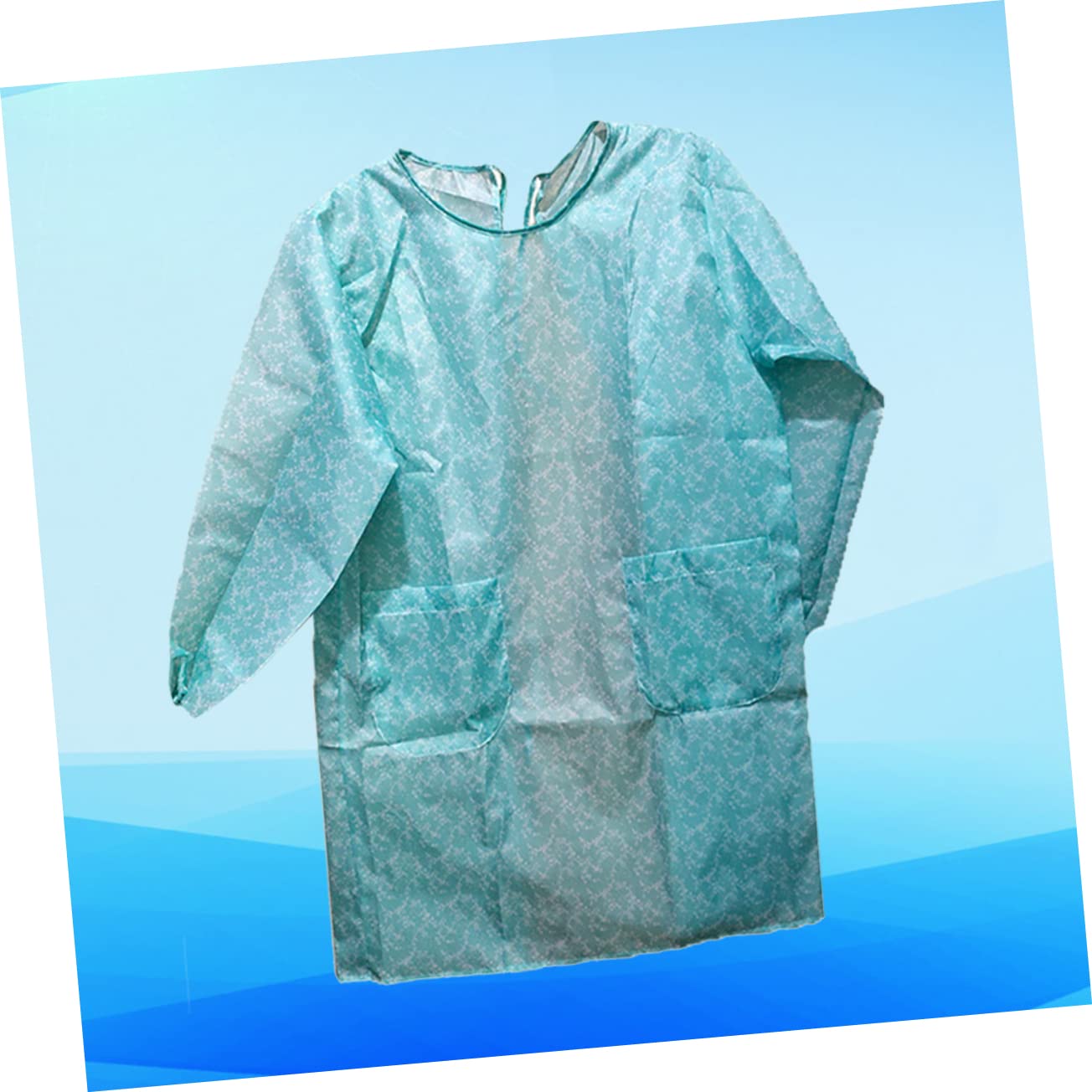 NULYLU 1pc Housework Apron Beauty Apron Polyester Apron Full Sleeve Apron near Me Apron Dress Apron with Sleeves Waterproof Apron Home Apron Full Sleeve Waitress Apron Bib Apron Blue