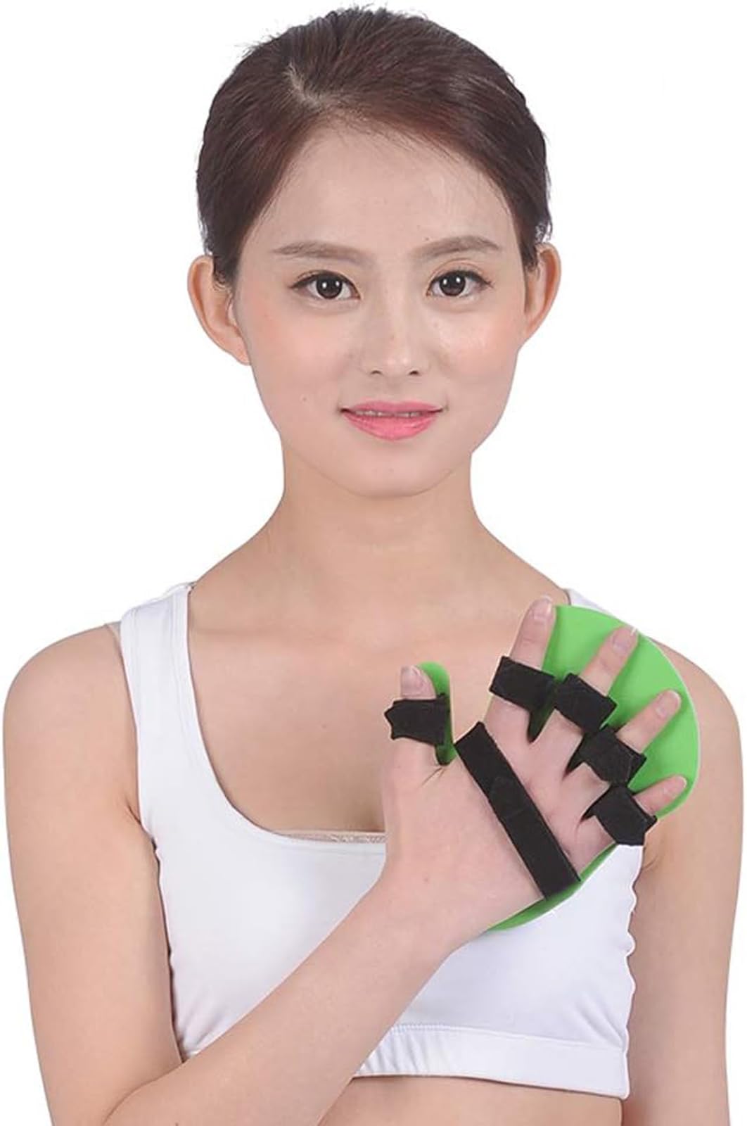 CUSMA Férula De Mano Separadora De Dedos, Dispositivo De Entrenamiento De Rehabilitación De Dedos Para Personas Mayores Con Hemiplejia Por Accidente Cerebrovascular,Right,M