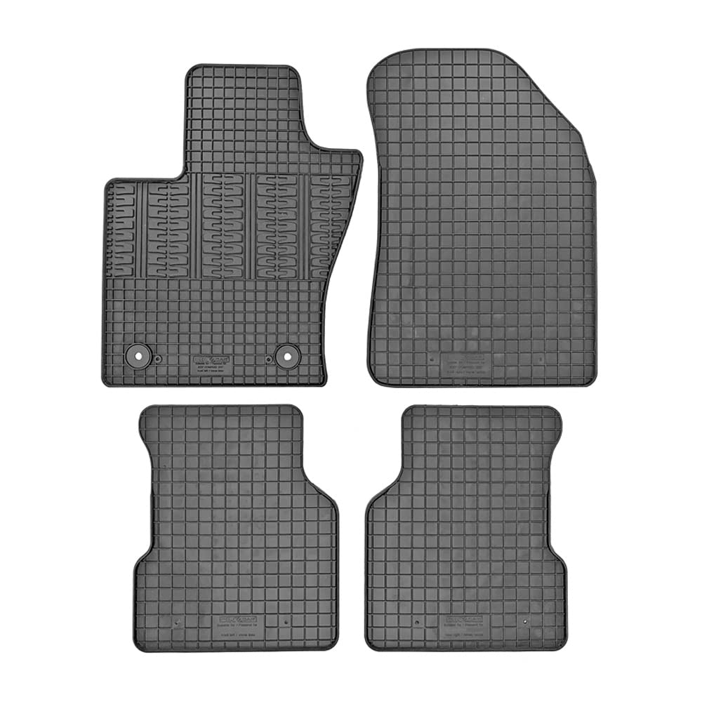 CIKCar Rubber car mats set compatible with Alfa Romeo Tonale 2022- (4-pieces + fixing system)