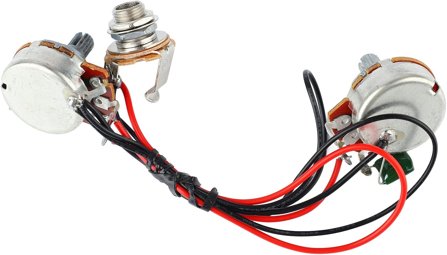 Generic Bass Wiring Harness Kit Prewired 3 Way Switch 1V1T Jack Guitar Circuit Replacement Parts with Plastic and Electronic Material for Electric Guitar Accessories