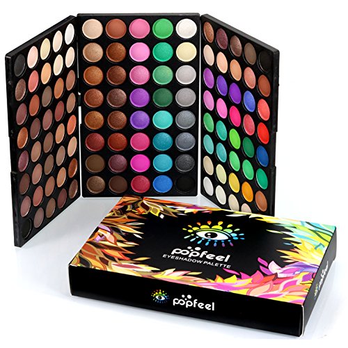 FantasyDay 120 Farben Hochpigmentierte Warme Natürliche Matt Schminke Lidschatten Palette Makeup Kit - Augenschatten Eyeshadow Make Up Kosmetik Make-up Palette Schimmer Set