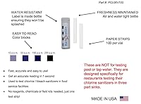 Vista 2 de Bartovation 100 tiras de papel para prueba de cloro, evaluación de la potencia desinfectante, 10 - 200 ppm