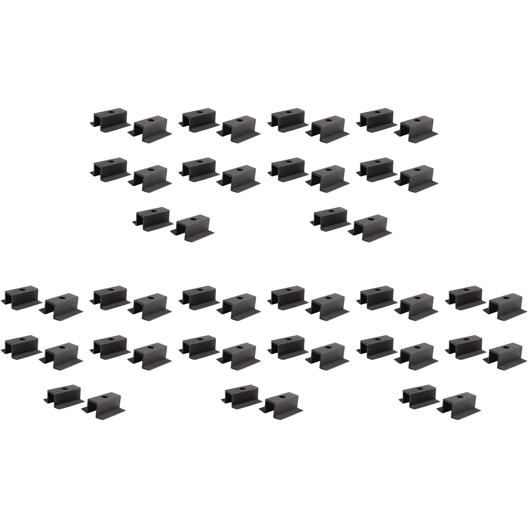 50 solari fotovoltaici a morsetto centrale, nero, morsetto modulo per tutte le altezze del telaio, supporto per solari per tetto solari