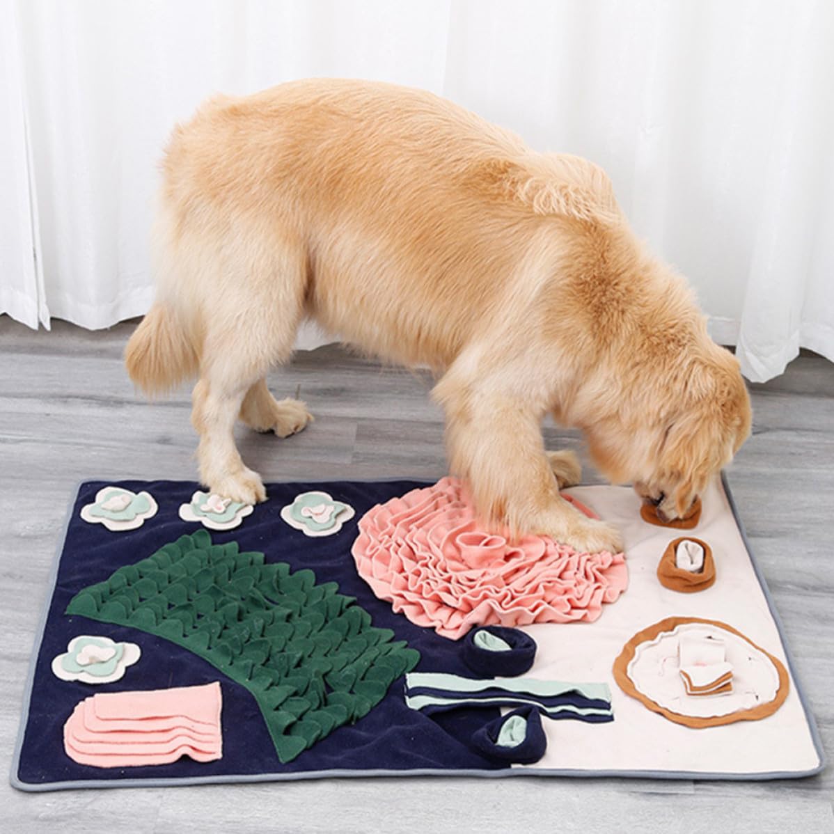 Hundeschnüffelmatte Große Futtersuchmatte aus Polar Fleece für Hunde | Futterversteckmatte, Training und Beschäftigung, Wear Resistant, Komfortabel