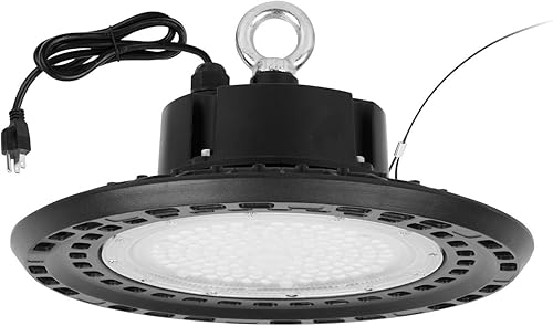 Miniatura 2 de Q QINGCHEN Luz blanca cálida de 3000 K 2800 K LED de alta bahía de 100 W, certificado ETL de espectro completo UFO High Bay LED Shop Light para
