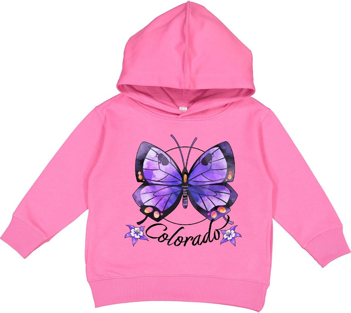 inktastic Colorado- State Butterfly and Flowers Toddler Hoodie