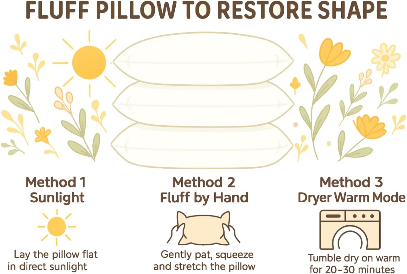 Foamily Throw Pillow Inserts 100% Cotton 24x24 Pillow Inserts for Decorative Pillows for Couch and Bed Indoor Cotton Pillow Stuffing - Image 6