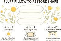 Vista 6 de Foamily Juego de 4 rellenos de almohada 100% algodón, 12 x 12 pulgadas, rellenos de almohada para almohadas decorativas para sofá y cama, relleno