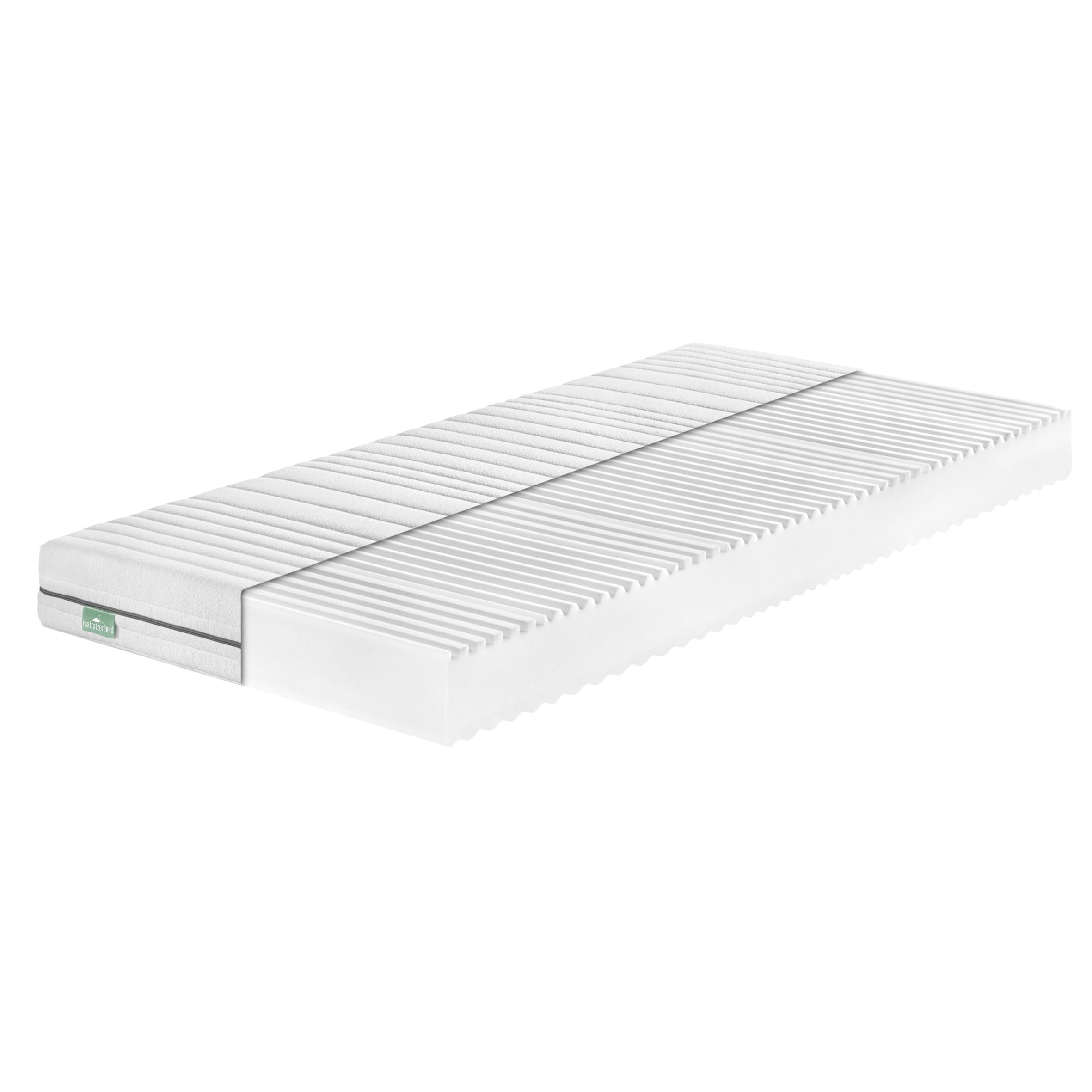 Matratzenheld Matratze 7-Zonen Wellness 90x200 cm | H5 ab 120kg | Kaltschaummatratze Ergonomisch | Hypoallergen & Antibakteriell | Atmungsaktiver waschbarer Bezug | Öko-TEX® | (18cm, 90 x 200 cm)