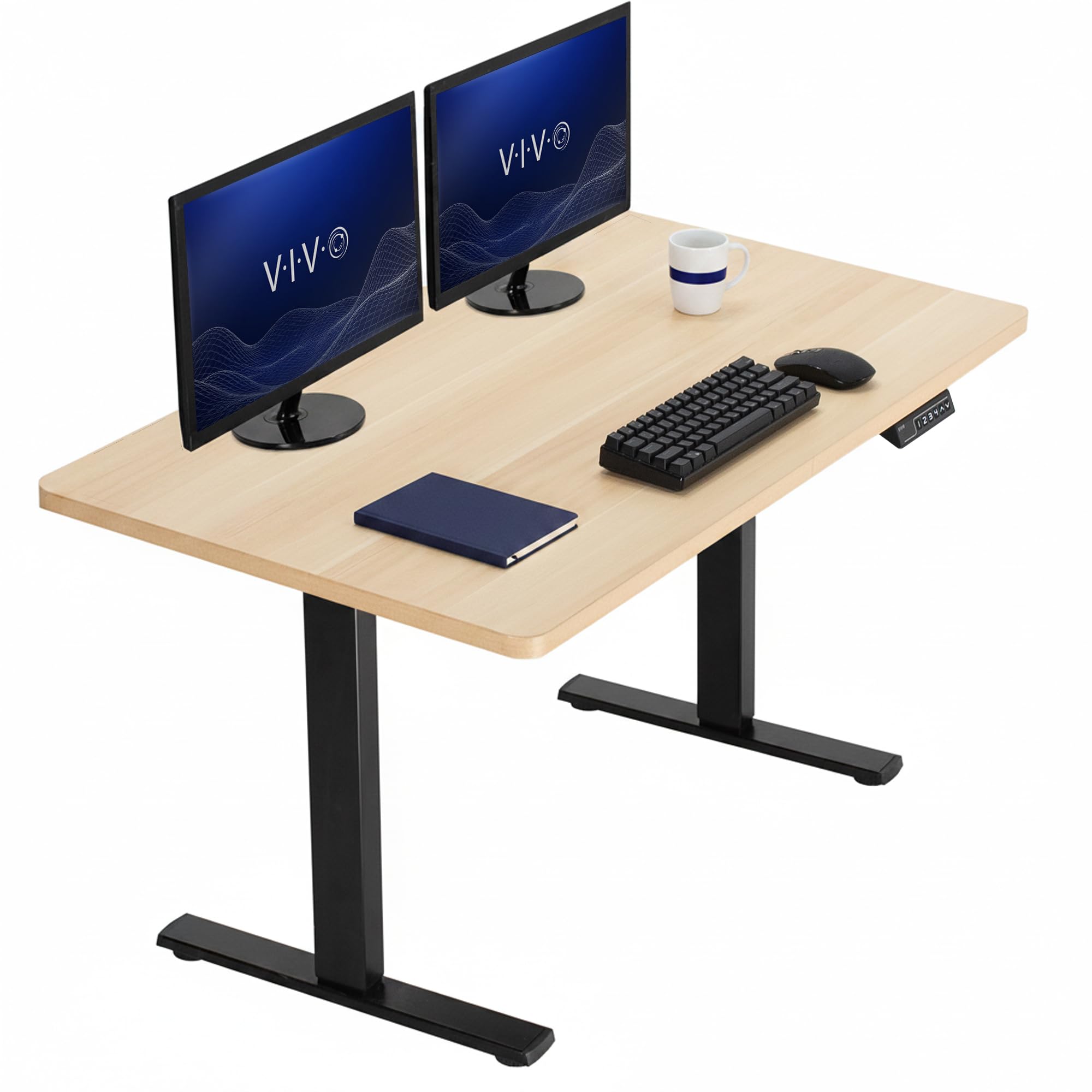 VIVO Light Wood 43 x 24 in Standing Desk, DESK-KIT-1B4C