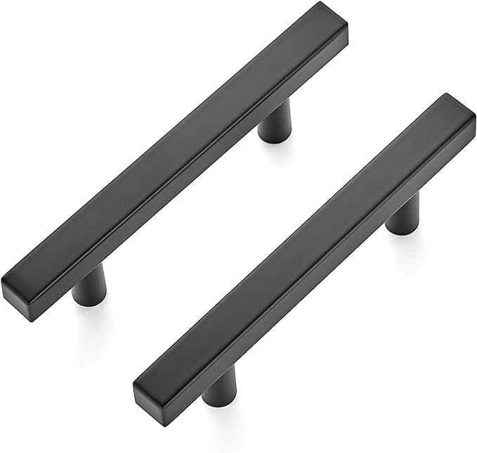 Ravinte 30 Pack 5 inch Square Pulls Matte Black Stainless Steel Kitchen Drawer Pulls