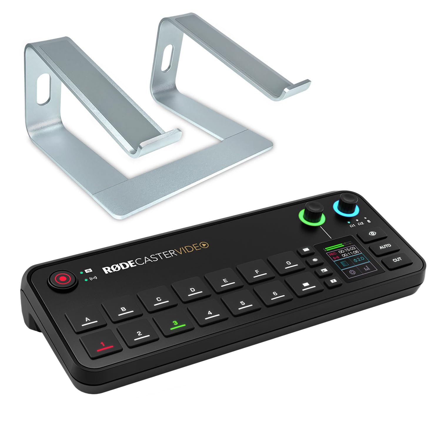 Rode Rodecaster - Console video per produzione audio e video con supporto keepdrum, colore: Argento