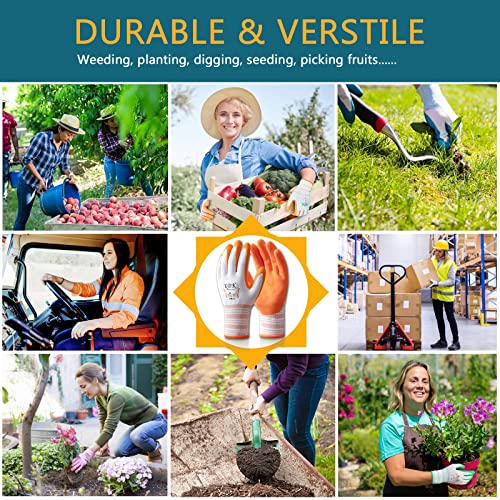 Kdk Gardening Gloves For Women And Ladies, Breathable Rubber Coated Yard Garden Gloves, Outdoor Protective Work Gloves With Grip #TOP3