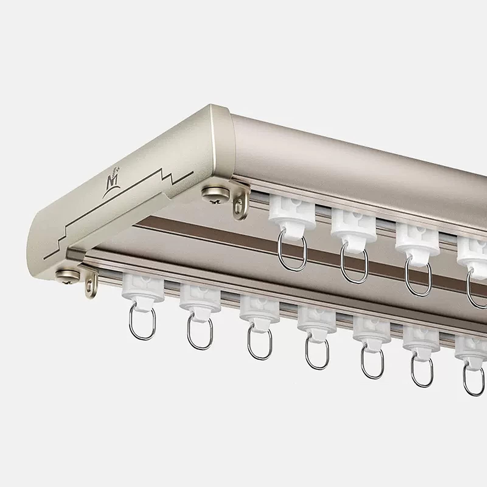 Tringle à rideau double en aluminium robuste pour salons élégants