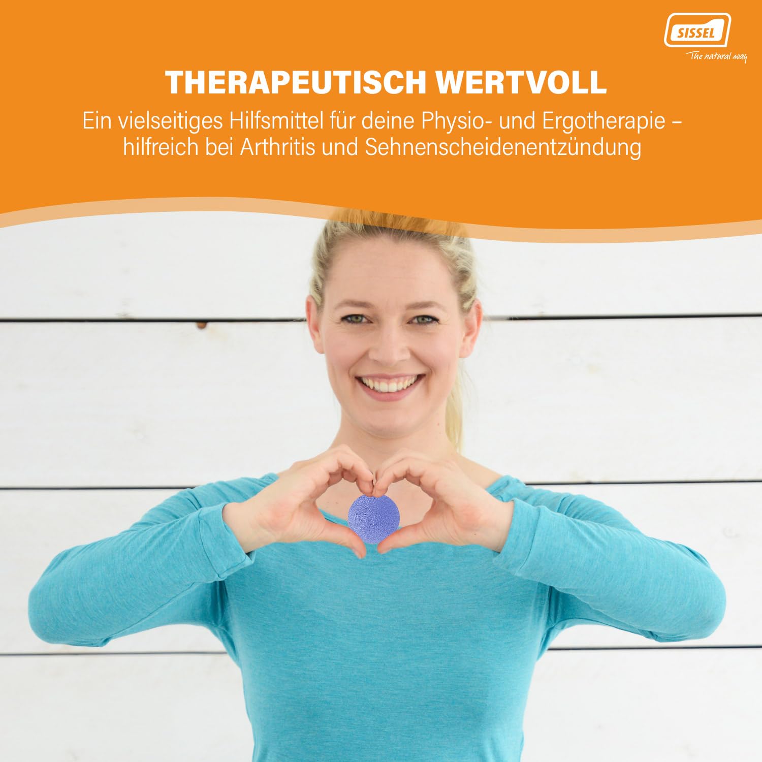 SISSEL® Press Ball | Hand- & Unterarmtrainer für Muskelaufbau & Beweglichkeit | Ideal für Therapie & Fitness | Ergonomisches Design | Inklusive Übungsanleitung