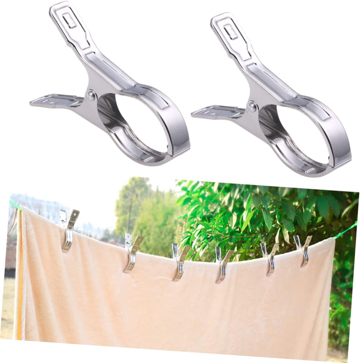 Clothes Pegs for Washing Line 2PC Beach Chairs Sock Drying Clip Clothes Drying Clip Lounge Clips Laundry Clips Clothes
