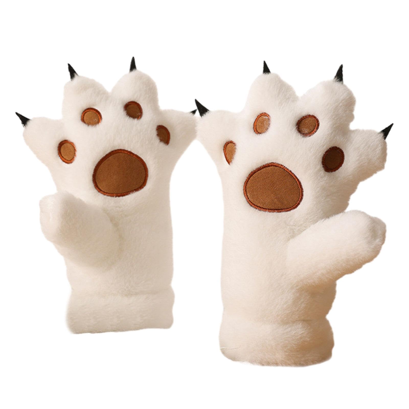 Women Winter Gloves Cute Halloween Party Costume Accessories Paw Gloves White-image-48