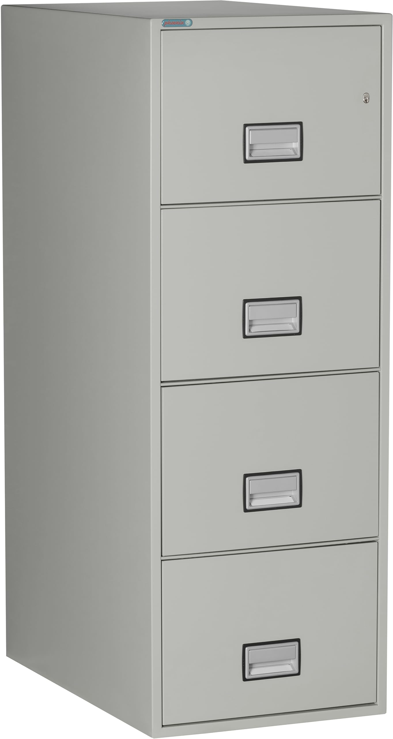 Phoenix Safe 31 inch 4-Drawer Vertical Fireproof File Cabinet – Legal and Letter Size Filing – Key Lock – Water Resistant Seal – Fire and Impact Rated