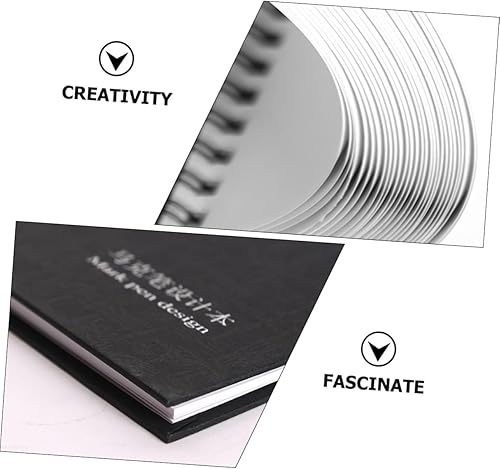 Miniatura 2 de KALLORY Drawing Book Blank Diary Journal Blank Sketch Pad Hardbound Sketchbook Hardcover Spiral Notebook Art Sketch Book Blank Books DIY Painting