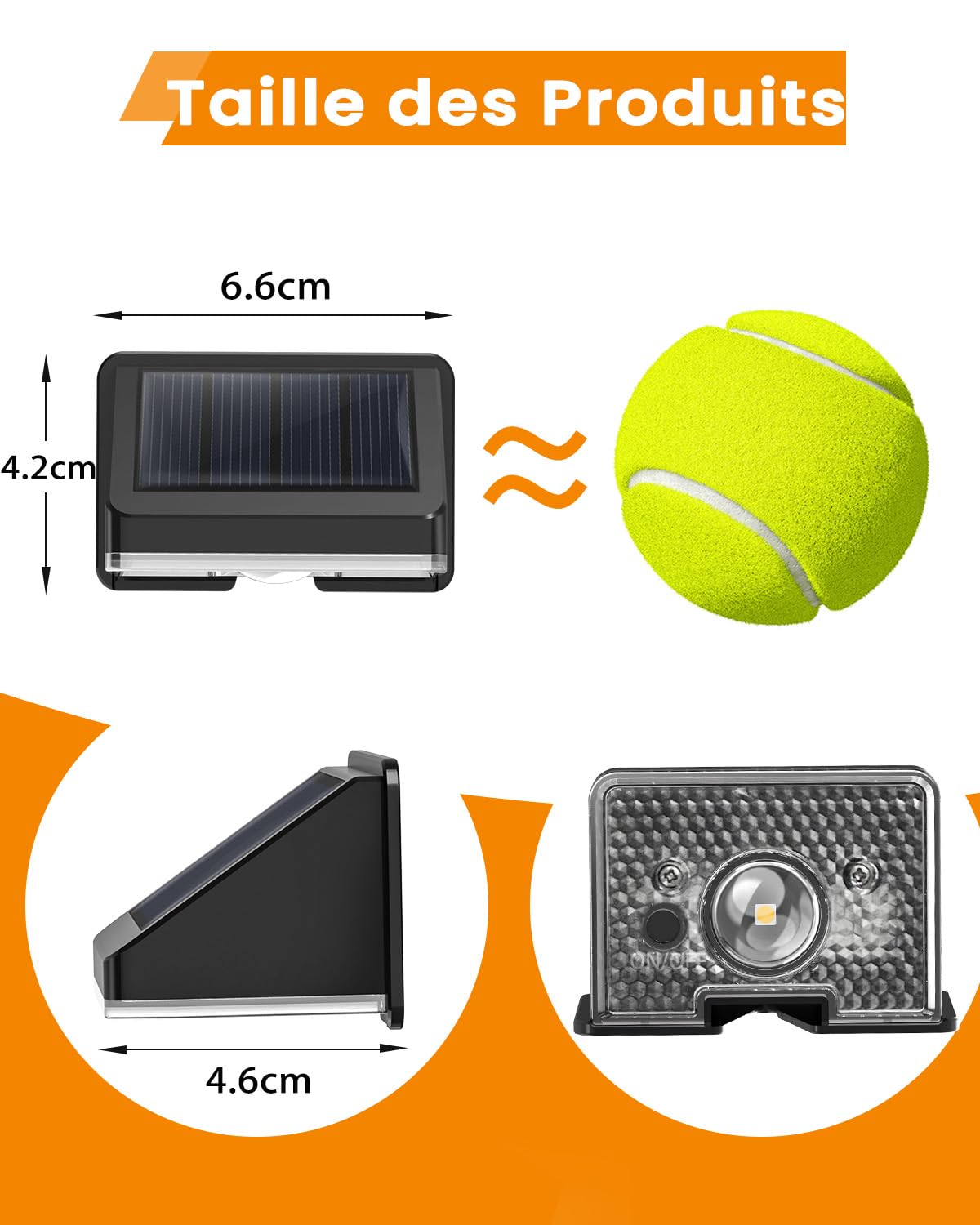 Applique Solaire Exterieur 16 Unités Lumiere Solaire Extérieur Blanc Chaud Lampe Solaire Murale Exterieur Étanche avec Joli Éclairage d'ambiance pour Clôture, Mur et Jardin