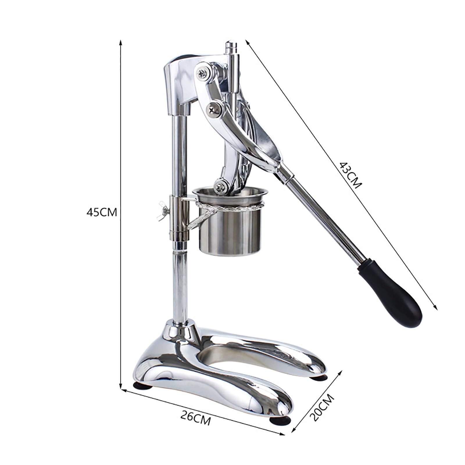 Extrudeuse de pommes de terre en acier inoxydable, presse-frites manuelle, pour 12 longues, cylindre rotatif amovible avec panier à pour un usage domestique et professionnel