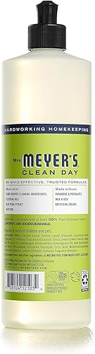 Miniatura 205 de Mrs. Meyer's Clean Day - Detergente líquido para platos, aroma a albahaca, fórmula biodegradable, paquete de 6 unidades, 16 fl oz