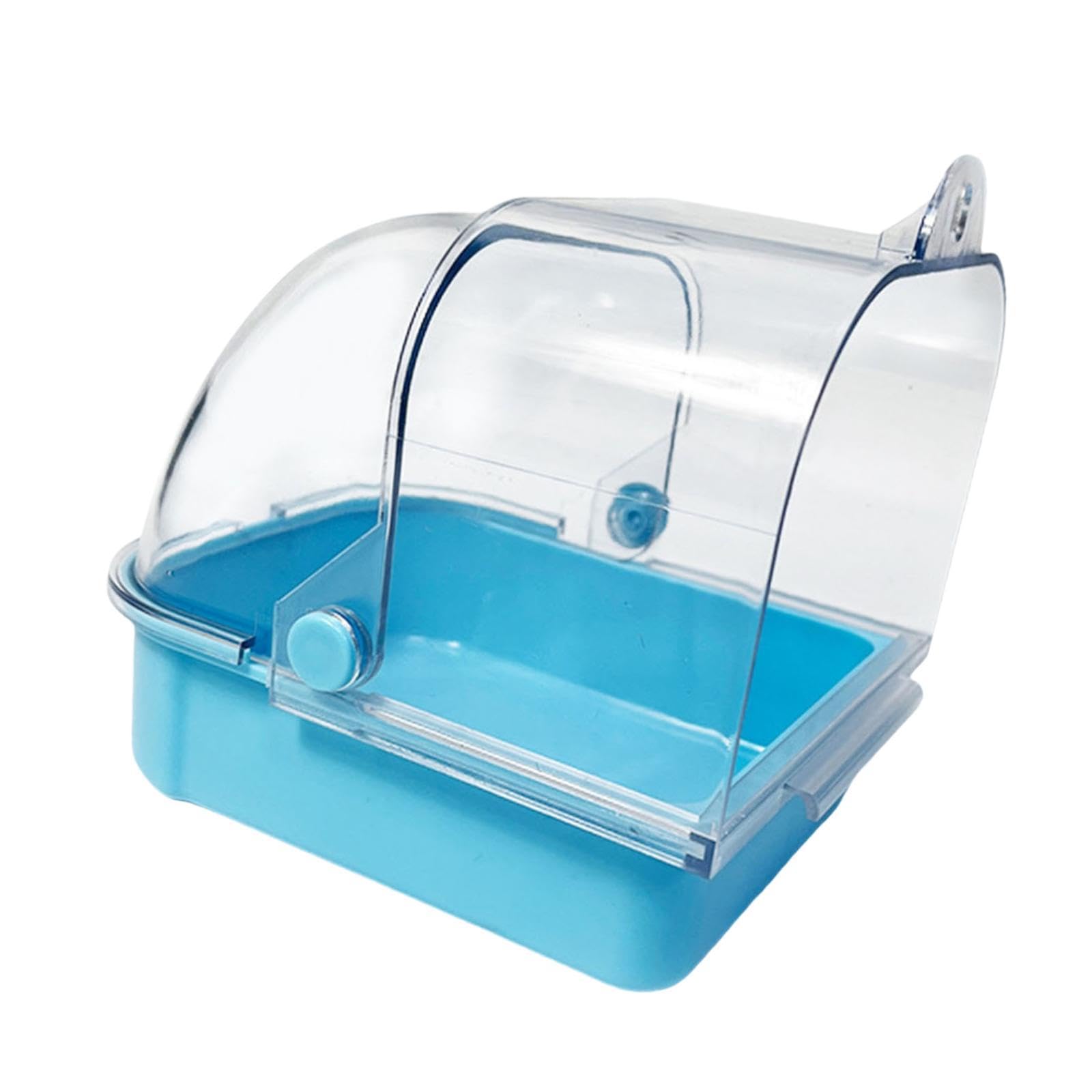 CALANDIS™ Pet Bird Bath Box Hanging Caged Parrot Bathing Tub for Parakeets Small Birds Light Blue | Birdbaths | Bird & Wildlife Accessories | Yard, Garden & Outdoor Living-image-44
