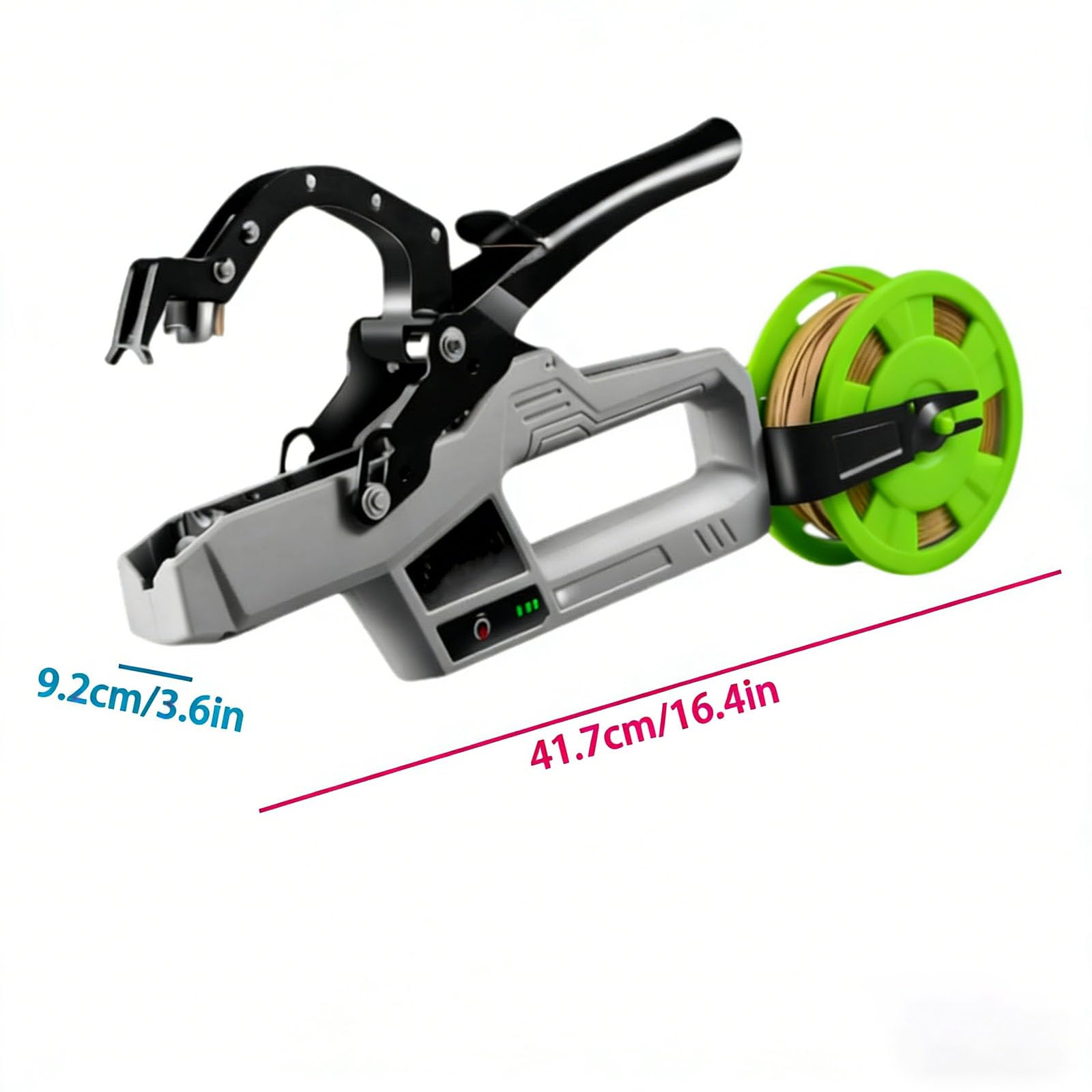 Máquina eléctrica de atado de plantas, herramienta de bobinado automático inalámbrica, cabezal de acero al manganeso, batería de larga duración para entrenamiento de jardín, vid, verduras, flores