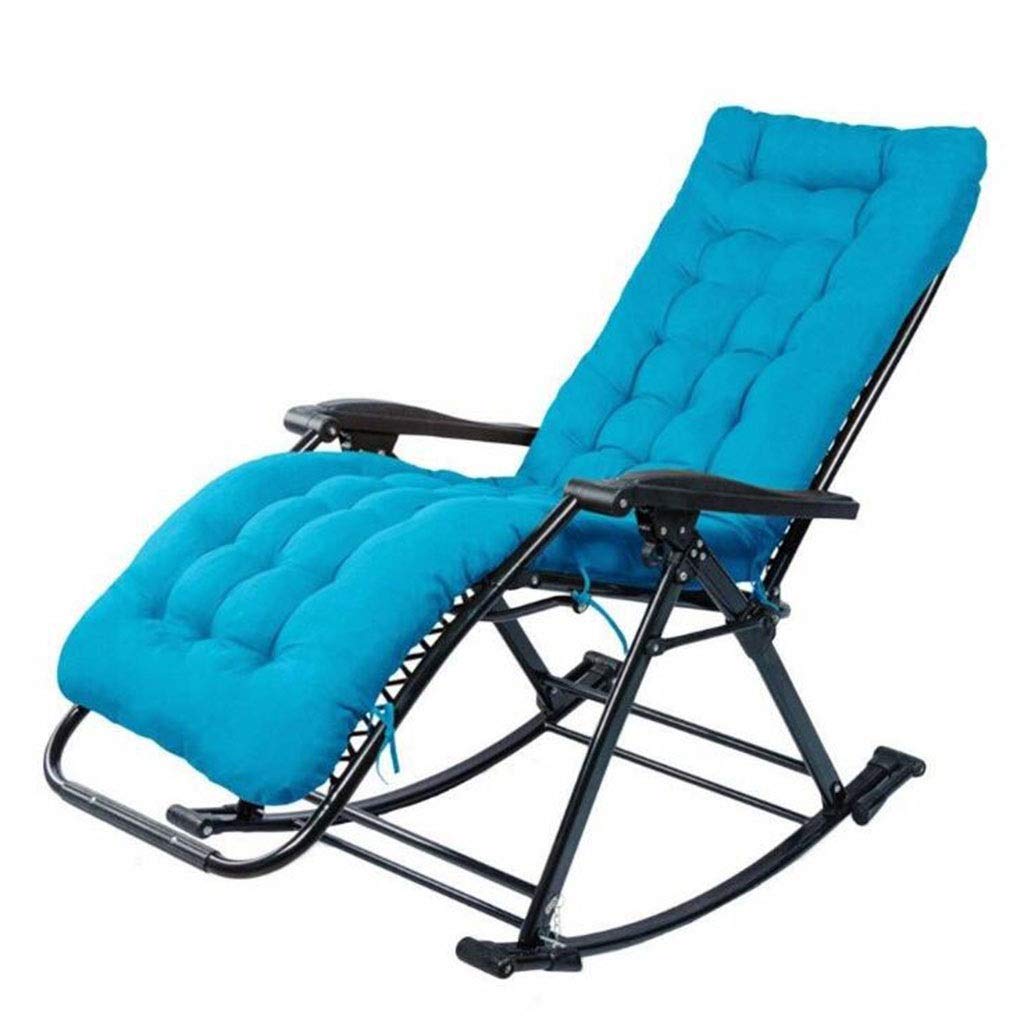 Chaise pliante de jardin à bascule robuste avec appui-tête réglable