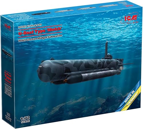 Miniatura 1 de ICM S.019 - U-Boat Type 'Molch', Submarino alemán enano de la Segunda Guerra Mundial (100% nuevos moldes) - Escala 172
