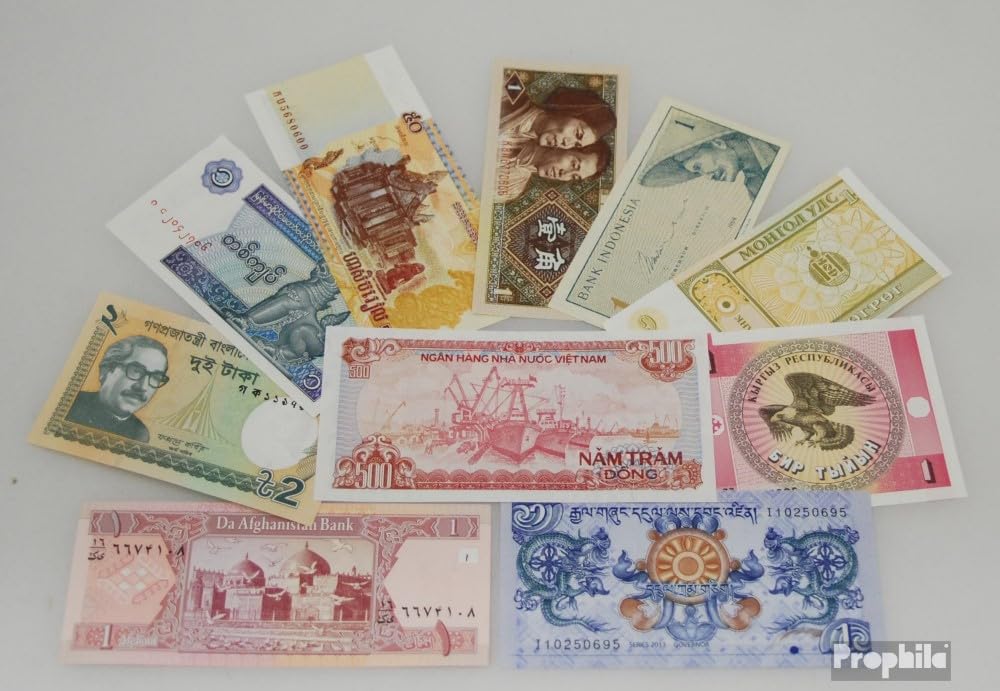 Prophila Collection Asia Banknotes-Asia 10 Banknotes-Asia 10 (Packages for collectors)