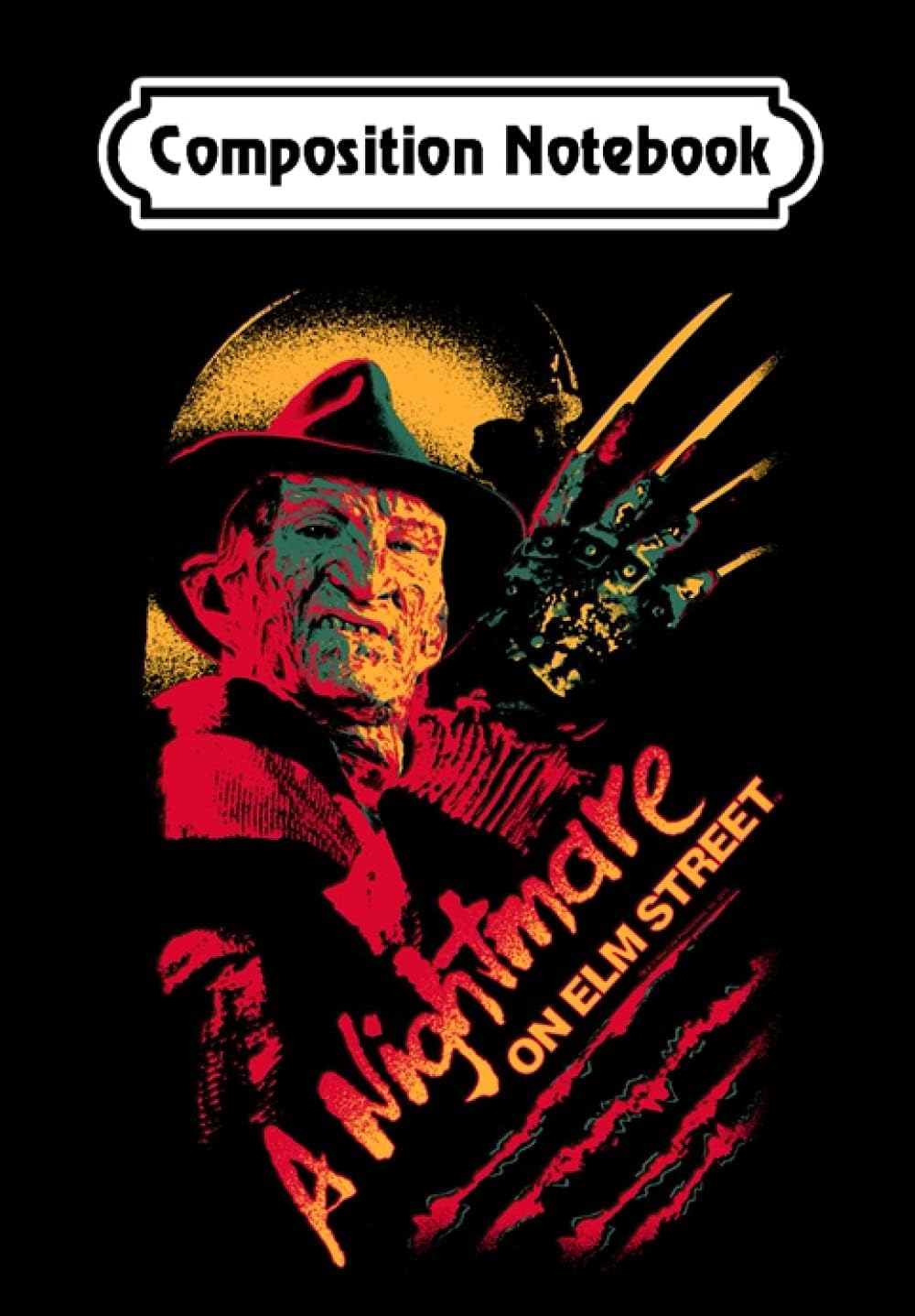 Composition Notebook: Nightmarezz on Elm Street Freddy Claws, Journal 6 x 9, 100 Page Blank Lined Paperback Journal/Notebook