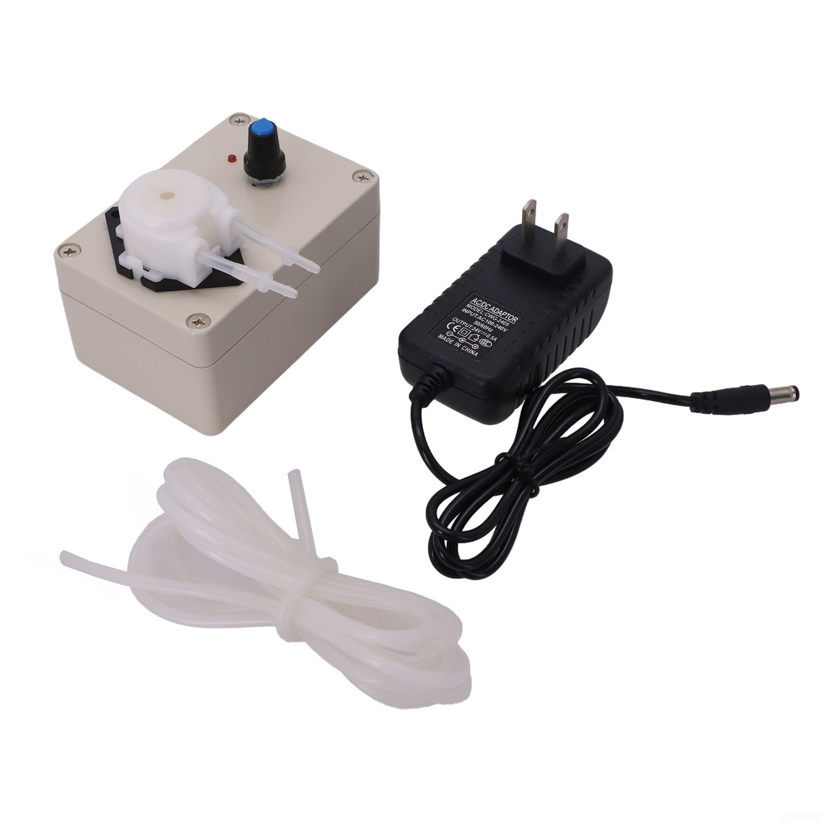 Bomba peristáltica para laboratorio y acuario, bomba dosificadora con tasa de extracción ajustable 5-120 ml/min, bomba de circulación silenciosa para líquidos viscosos, funcionamiento 12 V CC