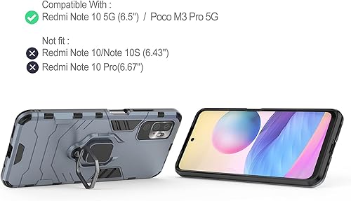 Miniatura 2 de Funda para Xiaomi Redmi Note 10 Pro 5GPoco X3 GT (no compatible con Note 10 Pro 4G), cubierta protectora de doble capa a prueba de golpes de