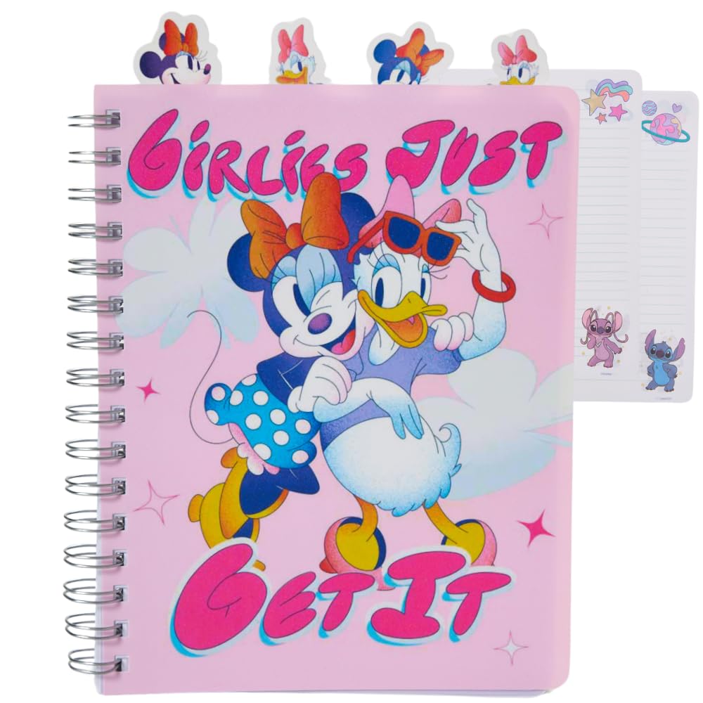 Disney Minnie Mouse and Daisy Duck Journal Notebook, Spiral Bound, 96 Lined Pages, 8 x 7 inches, Pink โ image 1