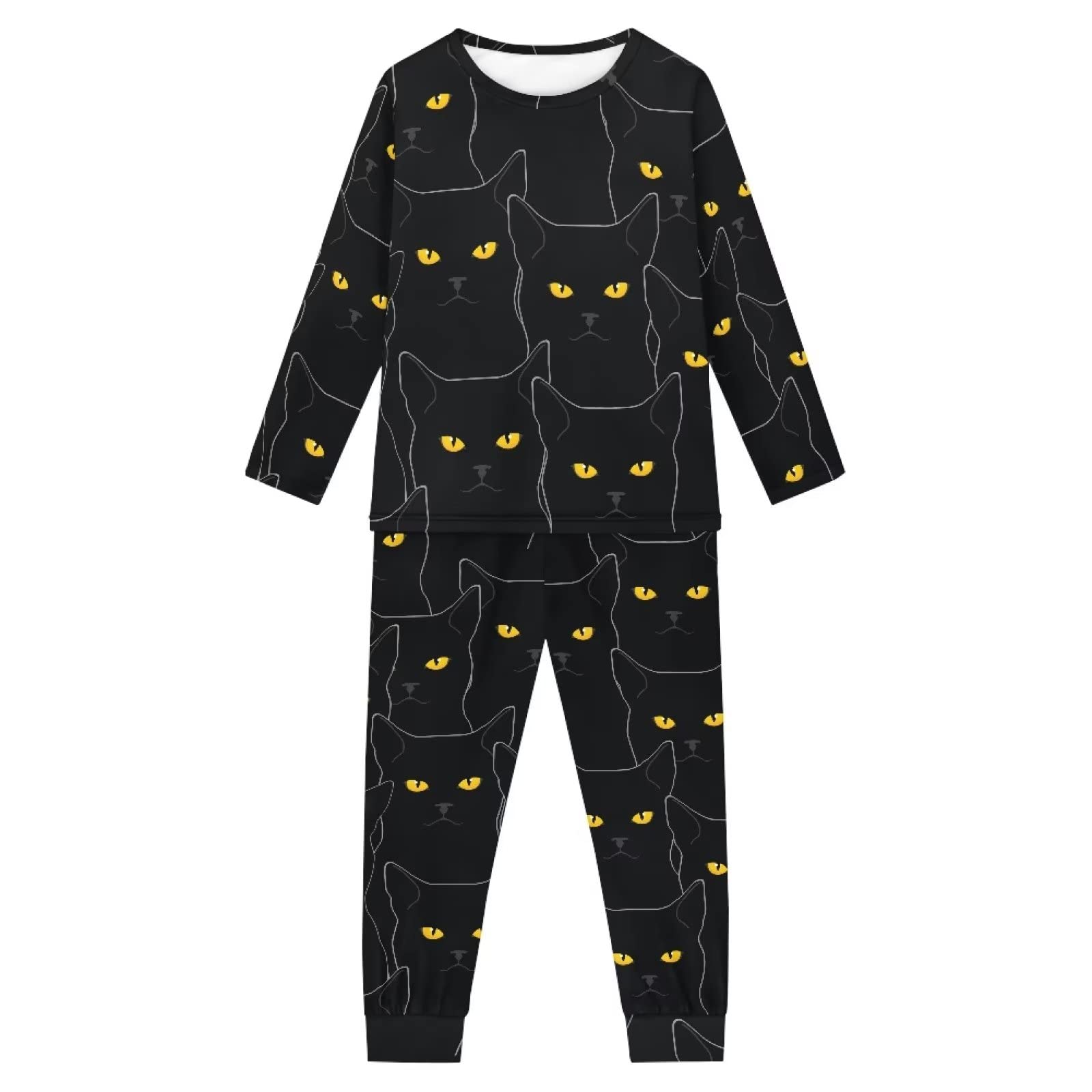 Dolyues 2 Packs Children's Pajama Suit with Pockets Long Sleeve Pyjamas, Tops Shirts & Pants
