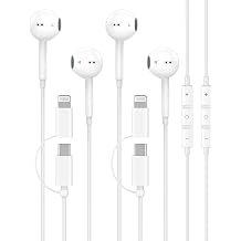 2-in-1 [Apple MFi Certified] Wired Headphones for iPhone 17 16 15 14 13 12