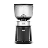 Molino Flat Burr Coffee Grinder | Whole Bean Grinder | Easy Clean & Assembly | Safety Lock Feature | with Cleaning Brush and Spoon Included |Capacity: 8 oz (225g) | 14 cups