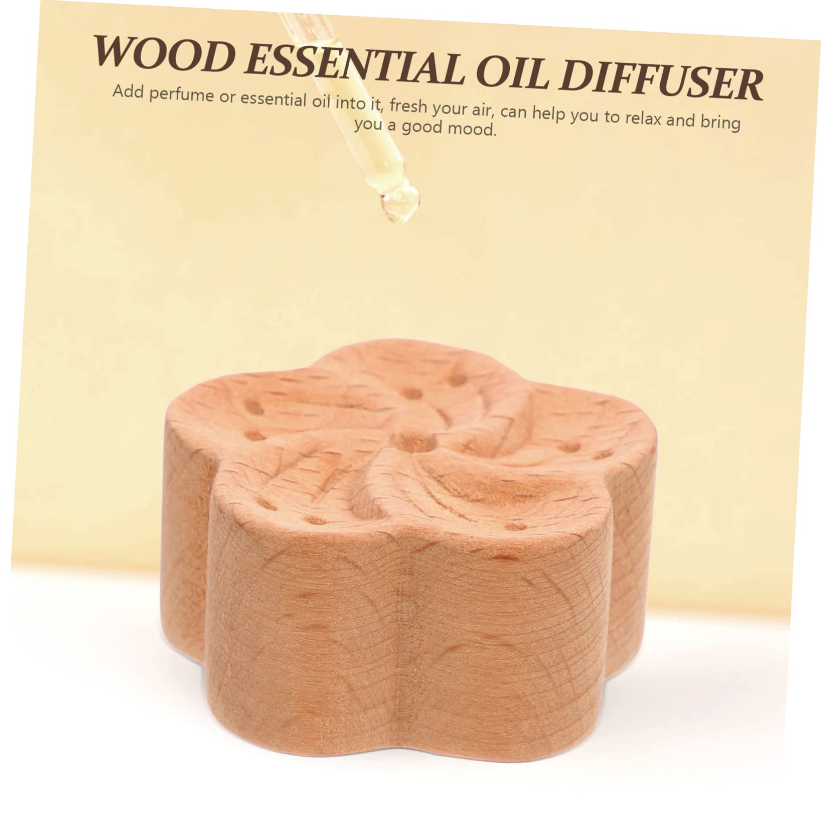 GLEAVI 4piezas Difusor De Aromaterapia De Madera De Haya Difusor De Fragancia Natural Para Hogar Oficina y Automóvil Diseño Elegante y Compacto Para Especiales