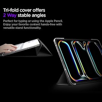 Spigen iPad Pro 13 M4 Liquid Folio Case & GlasTR EZ Fit Screen Protector